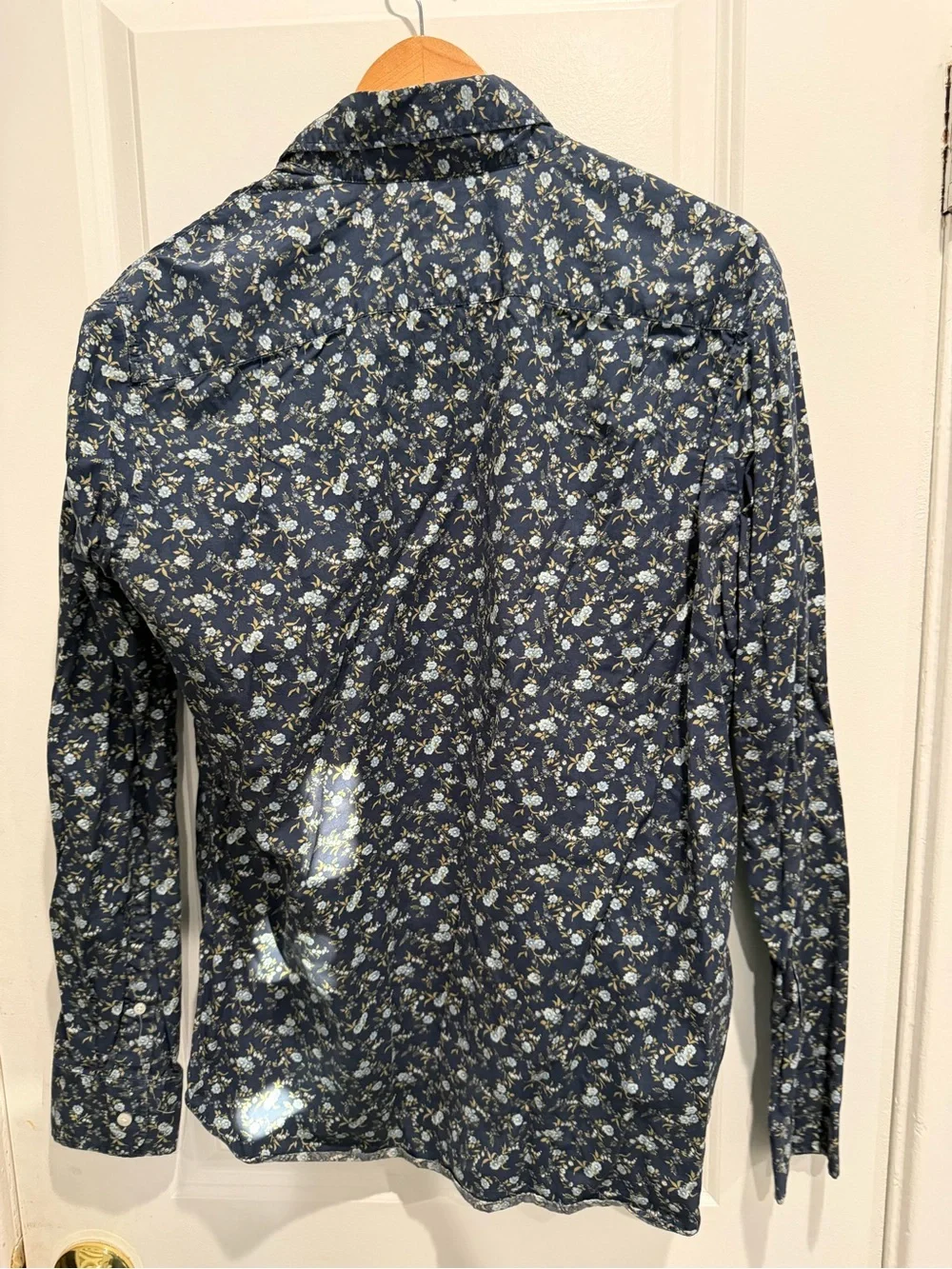 J. Crew Navy Floral Lightweight Shirt Jacket